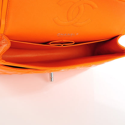 Chanel Patent Quilted Medium Double Flap Orange 5 of 8
