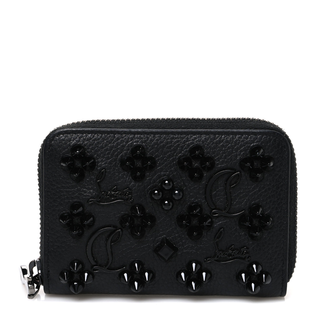 Calfskin Loubinthesky Panettone Coin Purse Black