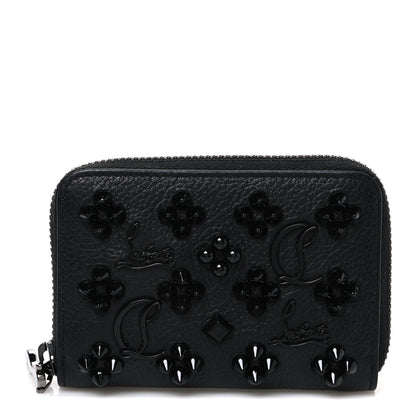 Christian Louboutin Calfskin Loubinthesky Panettone Coin Purse Black 1 of 7