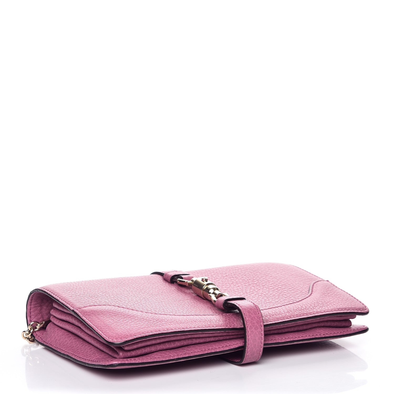 Gucci Pebbled Calfskin Piston Broadway Evening Bag Fresia Rose 4 of 8