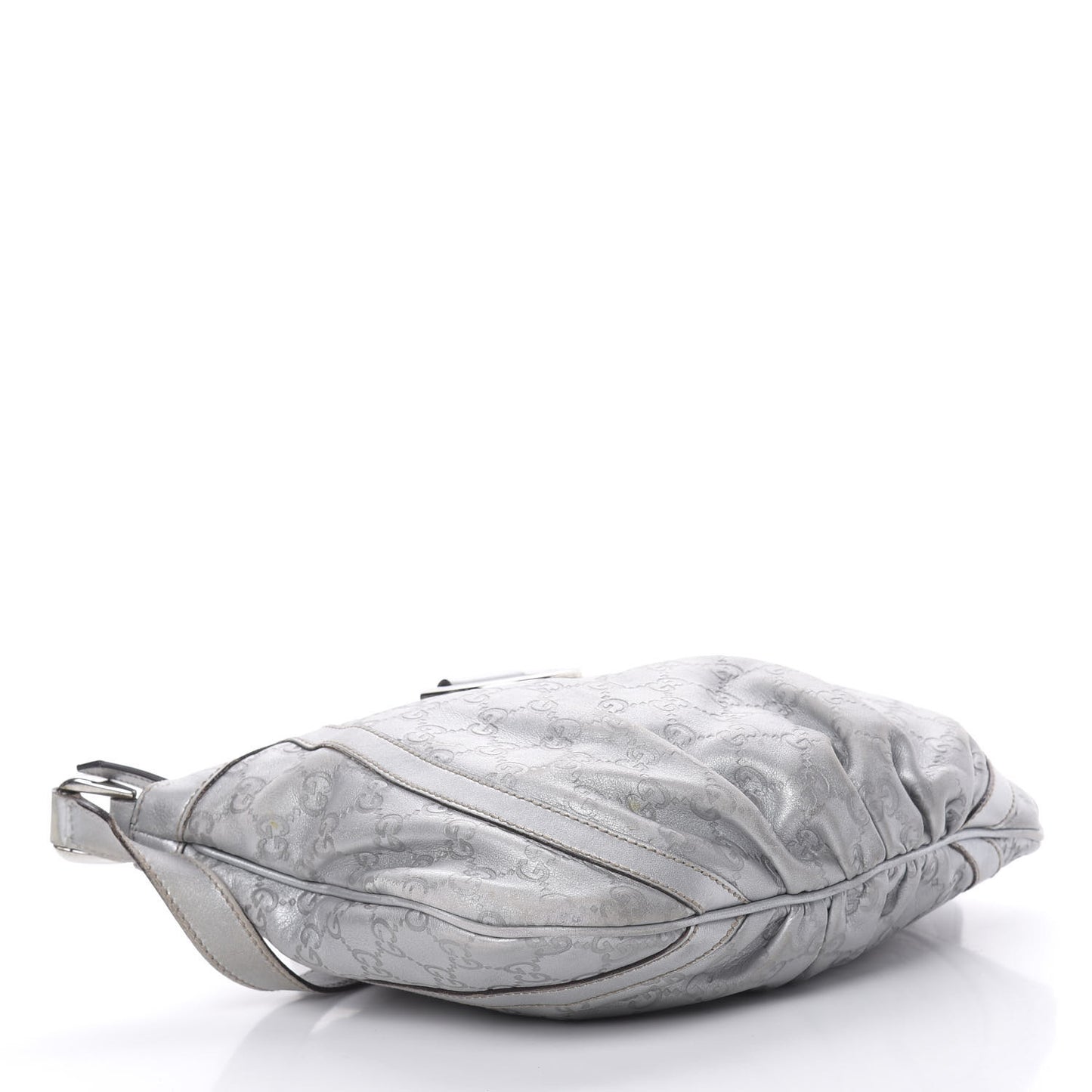 Guccissima Small D Ring Messenger Silver