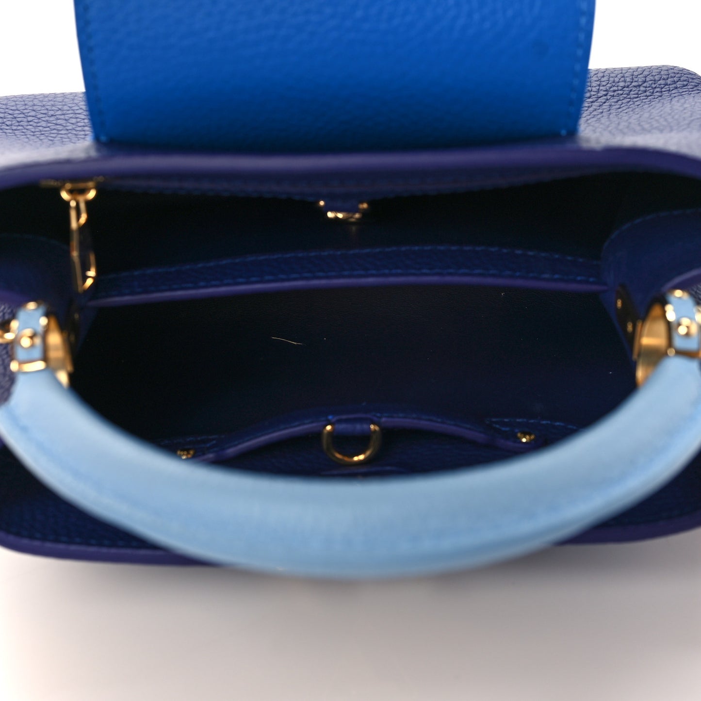 Taurillon Enamel Flower Chain Capucines BB Blue