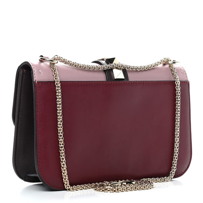 Valentino Garavani Vitello Medium Glam Lock Rockstud Flap Rubin Water Rose Marine 2 of 8