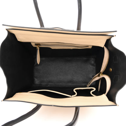 Celine Satin Calfskin Micro Bi-Color Luggage Powder Black 5 of 16