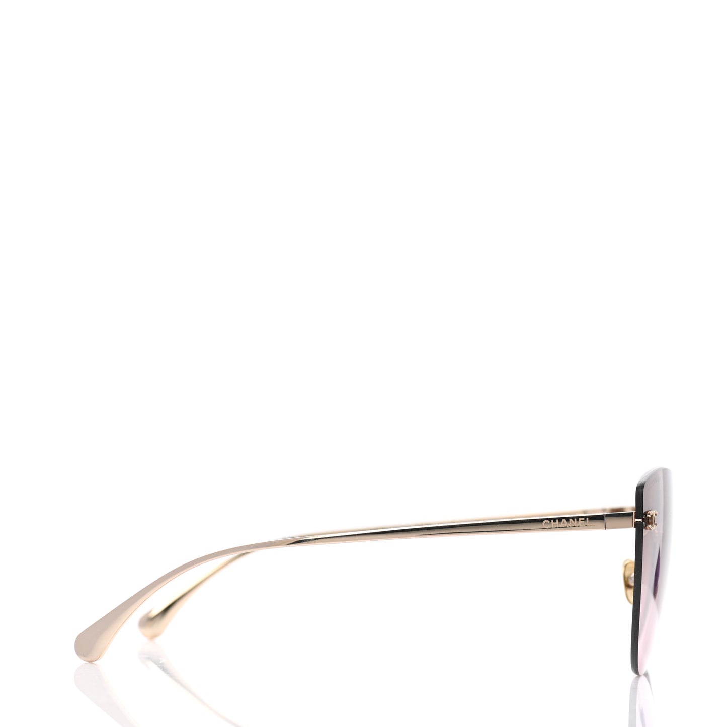 Titanium Frameless Cat Eye CC Sunglasses 4273-T Pink