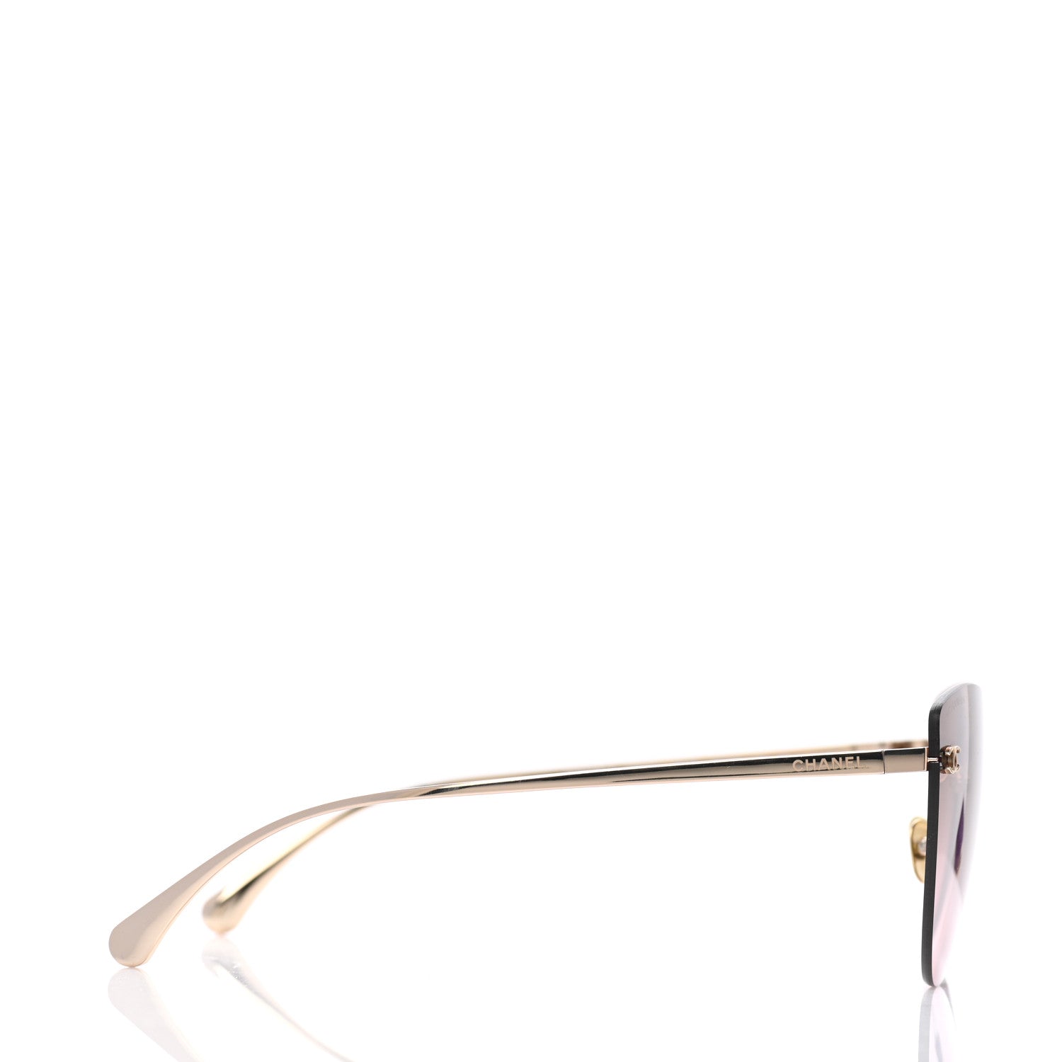 Chanel Titanium Frameless Cat Eye CC Sunglasses 4273-T Pink 3 of 8