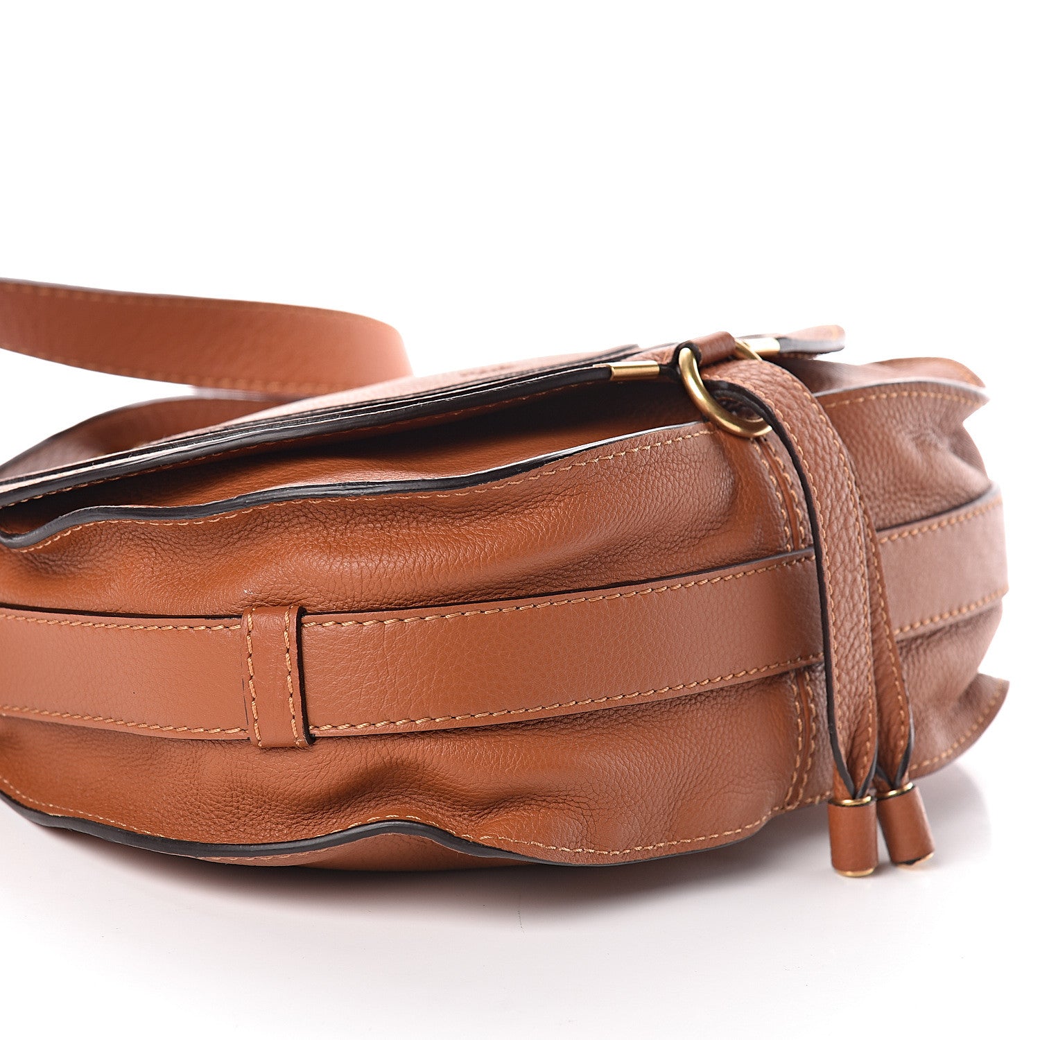 Chloe Calfskin Medium Marcie Round Crossbody Bag Tan 7 of 9