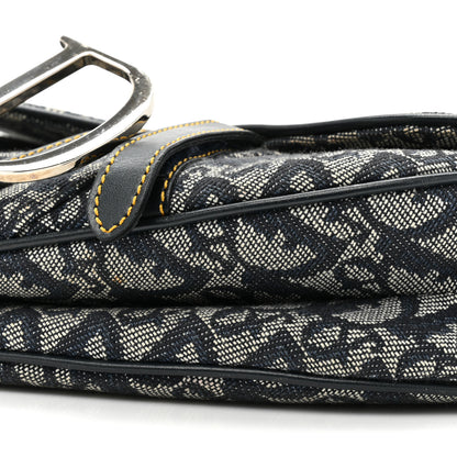 Christian Dior Monogram Saddle Bag Blue 8 of 14