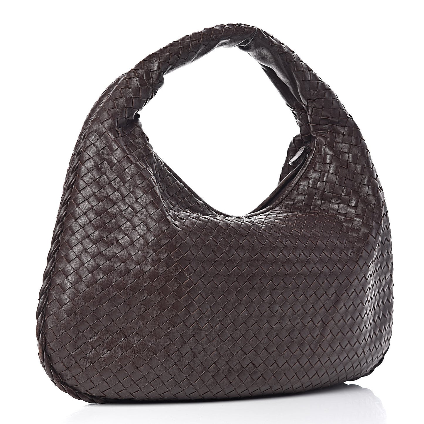 Nappa Intrecciato Large Veneta Hobo Ebano