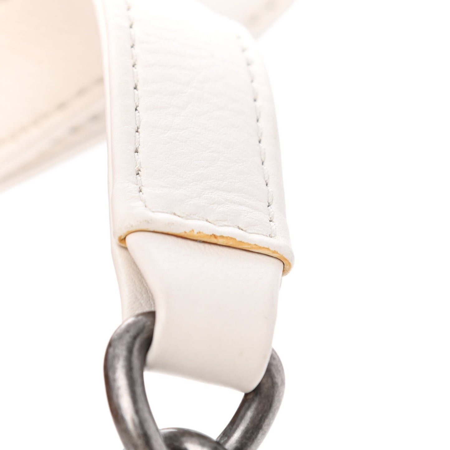 Calfskin Quilted Small Boy Flap White