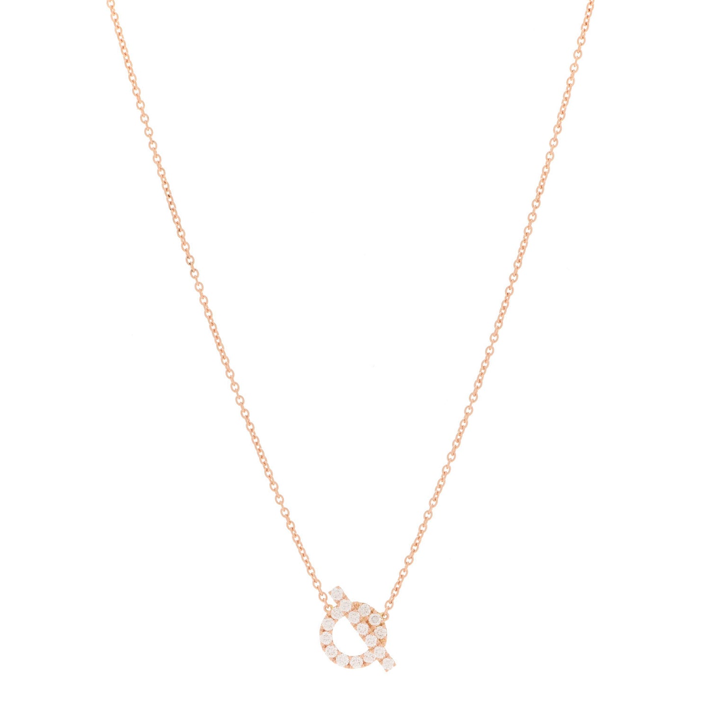 18K Rose Gold Diamond Finesse Pendant Necklace
