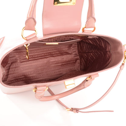 Prada Saffiano Vernice Turn Lock Tote Orchidea 5 of 10