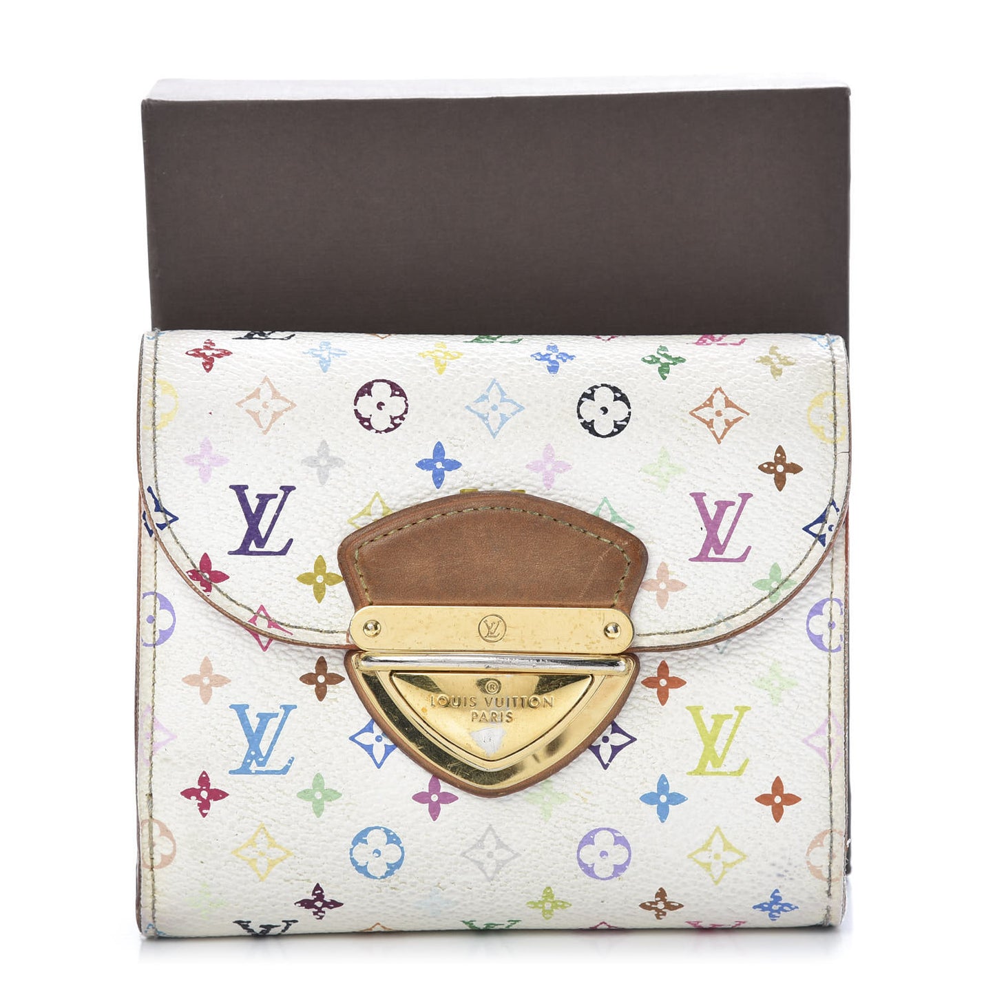 Monogram Multicolor Joey Wallet White Litchi