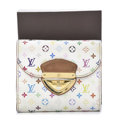 Louis Vuitton Monogram Multicolor Joey Wallet White Litchi 14 of 14