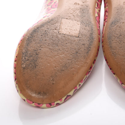 Louis Vuitton Patent Leopard Ballet Flats 40 Blanc Corail 10 of 15