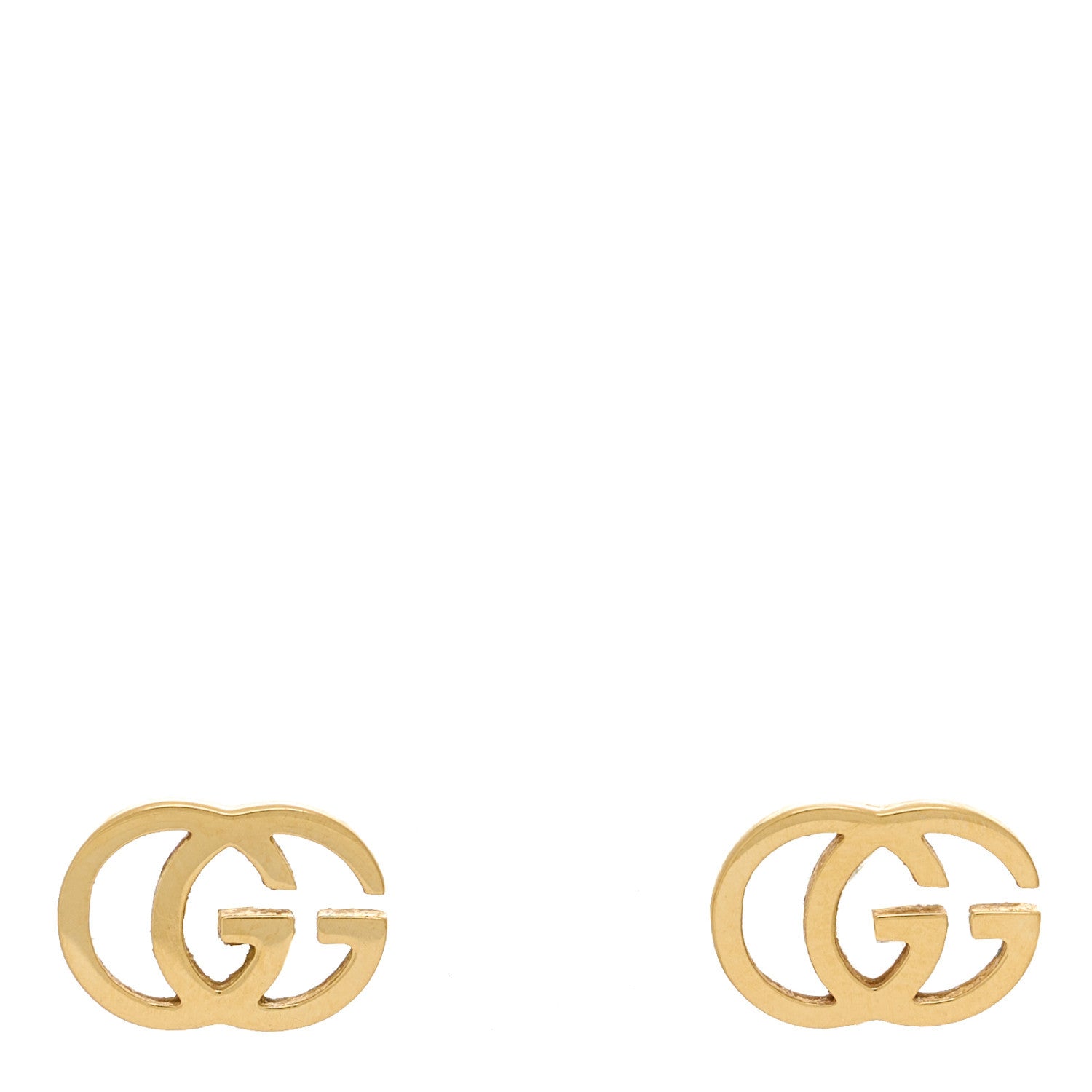Gucci 18K Yellow Gold GG Tissue Stud Earrings 1 of 5