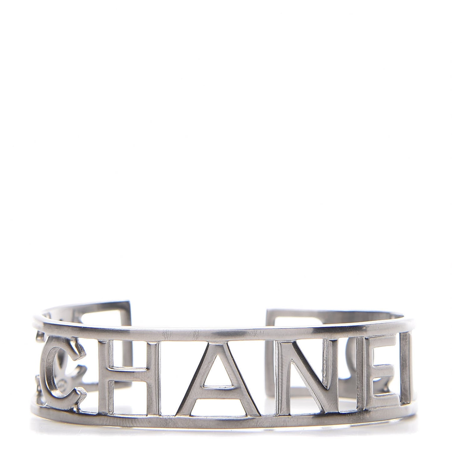 Metal Logo Cuff Silver
