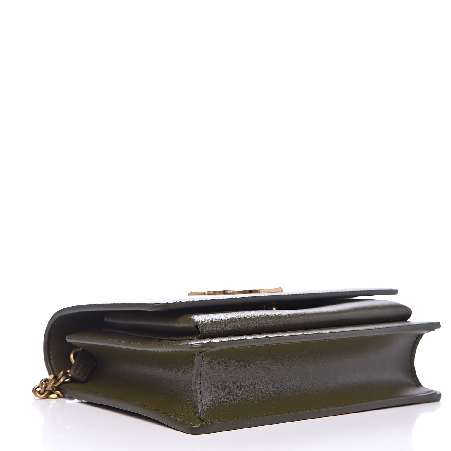 Saint Laurent Calfskin Monogram Sunset Chain Wallet Green 4 of 10