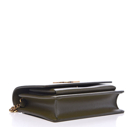 Saint Laurent Calfskin Monogram Sunset Chain Wallet Green 4 of 10