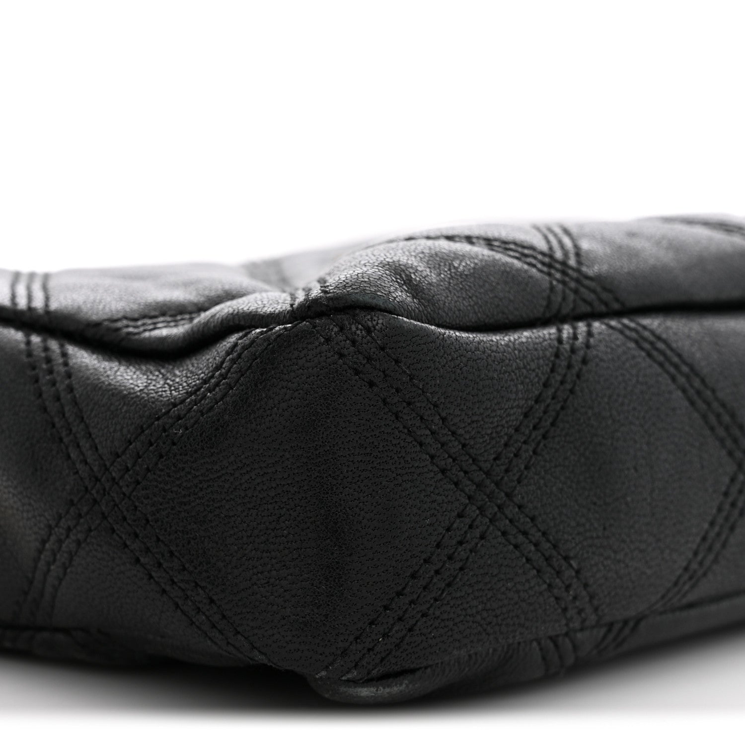 Saint Laurent Grained Lambskin Quilted Mini Becky Double Zip Bag Black 9 of 11