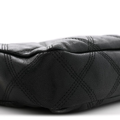 Saint Laurent Grained Lambskin Quilted Mini Becky Double Zip Bag Black 9 of 11