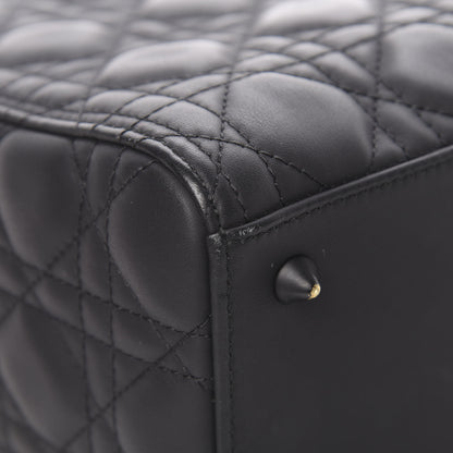 Christian Dior Ultra Matte Calfskin Cannage Medium Lady Dior Black 6 of 10