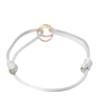 Cartier 18K Pink Yellow White Gold Trinity Adjustable Cord Bracelet Silver 3 of 5