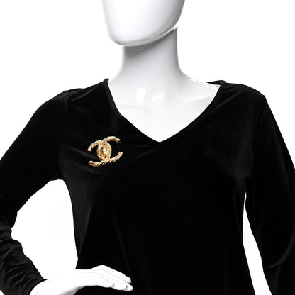 Chanel Metal Twisted CC Brooch Gold 2 of 4