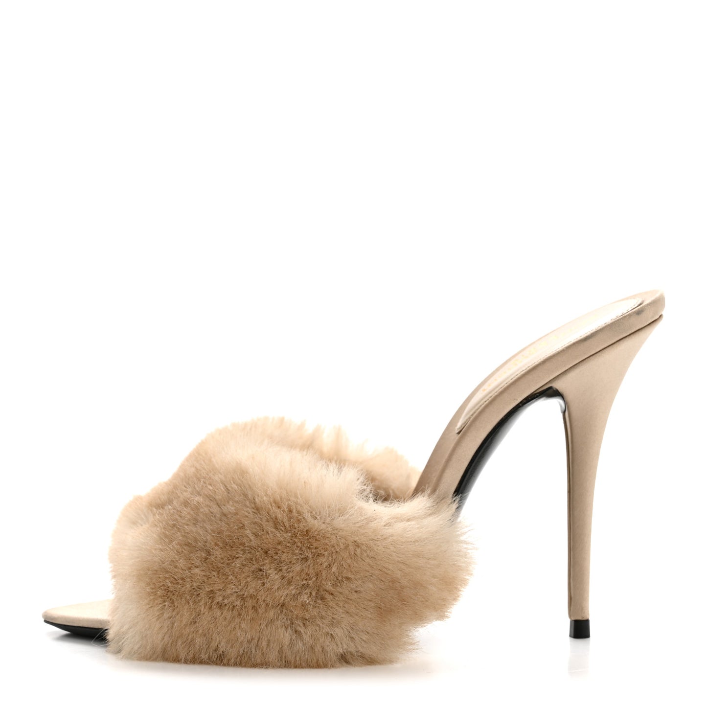 Faux Fur La 16 Mule Sandals 36 Light Beige