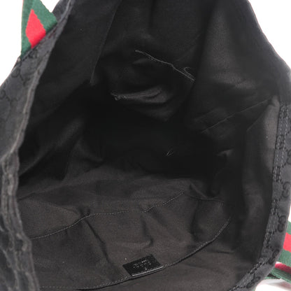 Gucci GG Monogram Medium Web Handle Vertical Tote Black 5 of 10