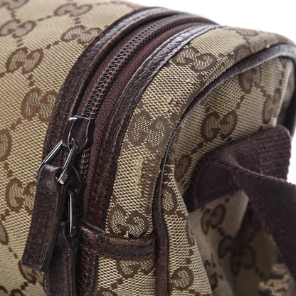 Gucci Monogram Natural Pigskin Large Diaper Bag Beige Ebony Cocoa Dark Chocolate 16 of 18