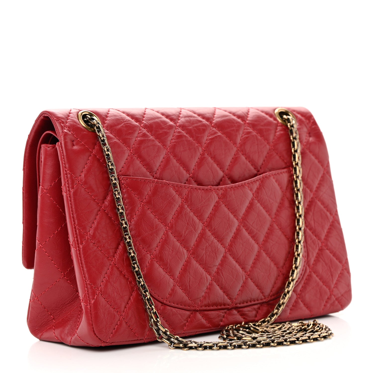 Chanel Aged Calfskin Quilted 2.55 Reissue 226 Flap Red 3 of 15