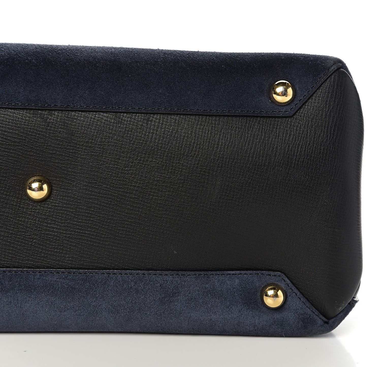 Suede House Check Medium Banner Tote Ink Blue