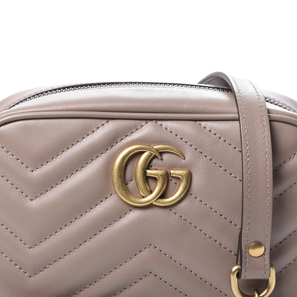 Gucci Calfskin Matelasse Mini GG Marmont Chain Shoulder Bag Porcelain Rose 9 of 10