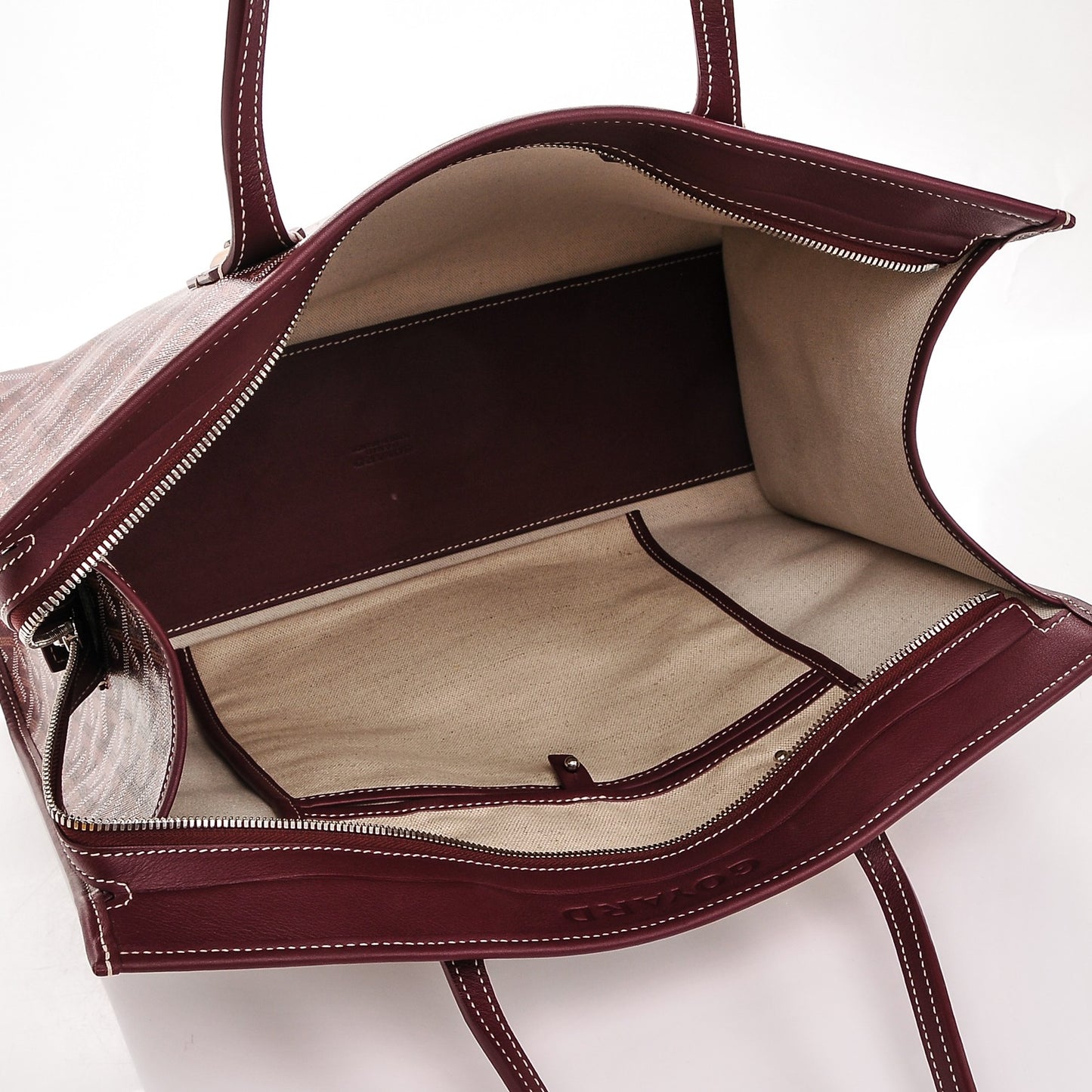 Goyardine Marquises Tote Burgundy