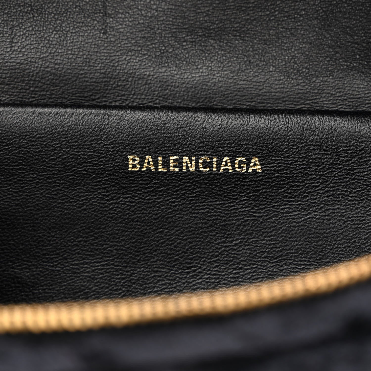 Balenciaga Crushed Velvet Logo Embossed XXS Souvenir Belt Bag Black 6 of 11
