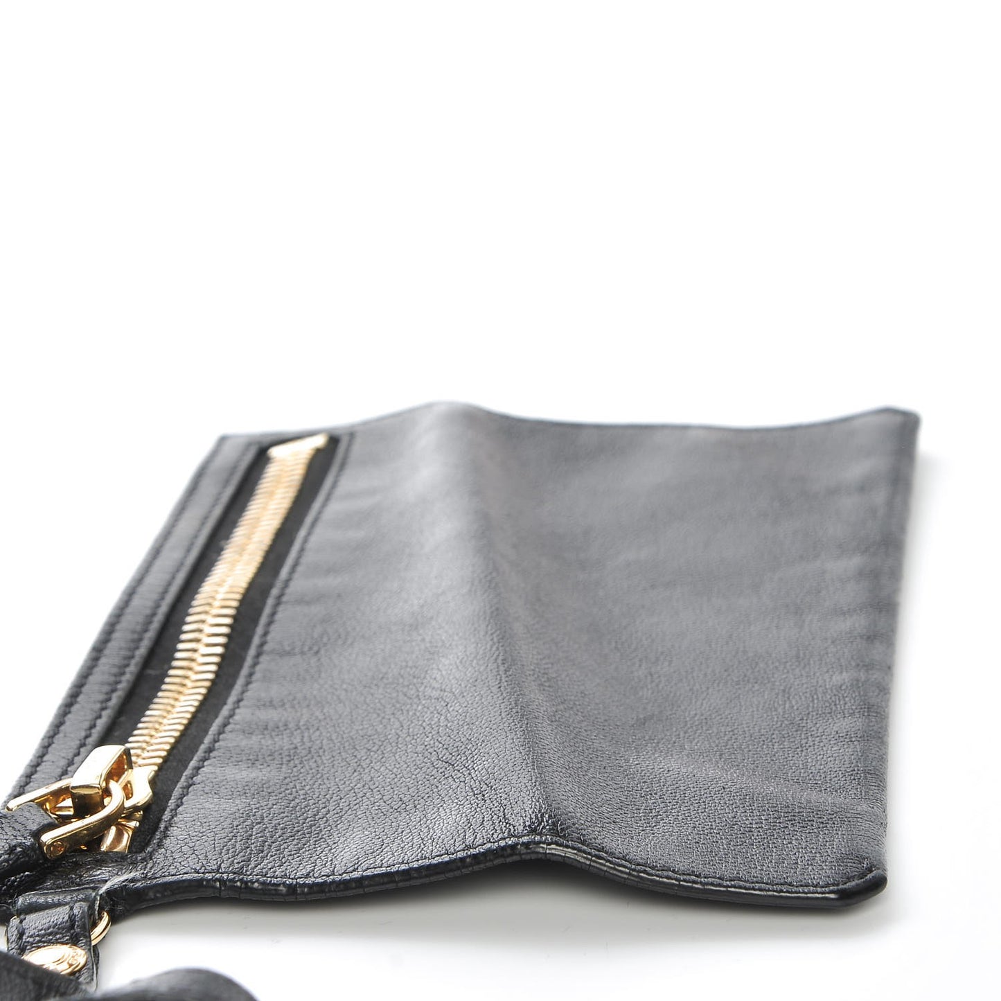Ramskin Large Alix Padlock Zip Shoulder Bag Black