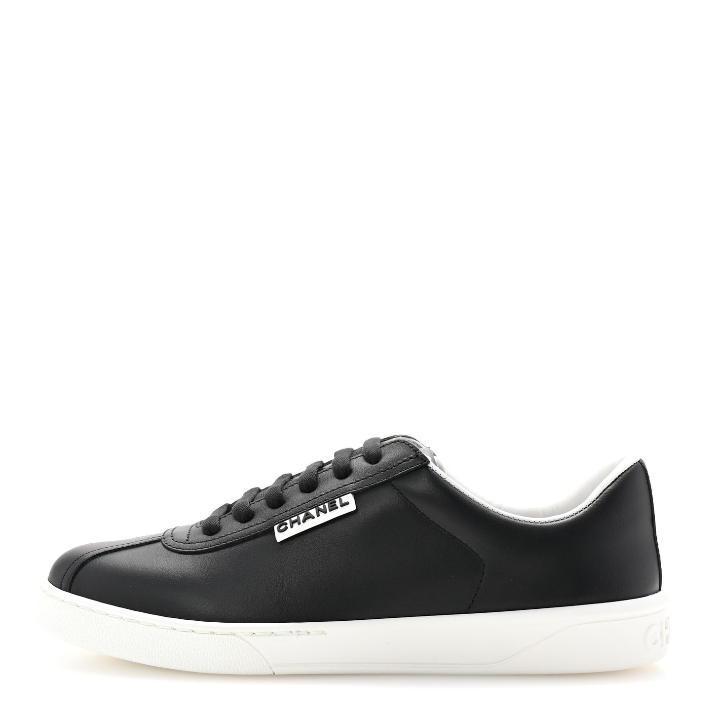 Calfskin CC Uniform Womens Sneakers 37.5 Black