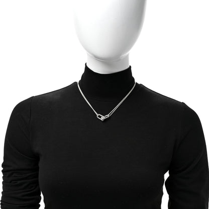 Tiffany Sterling Silver Double HardWear Link Pendant Necklace 2 of 6