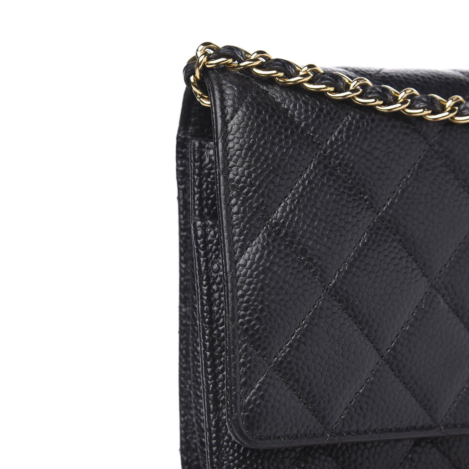 Chanel Caviar Quilted Wallet On Chain WOC Black 11 of 12
