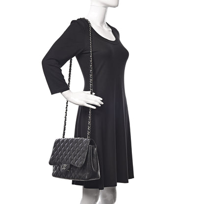 Chanel Caviar Quilted Jumbo Single Flap Black 3 of 14