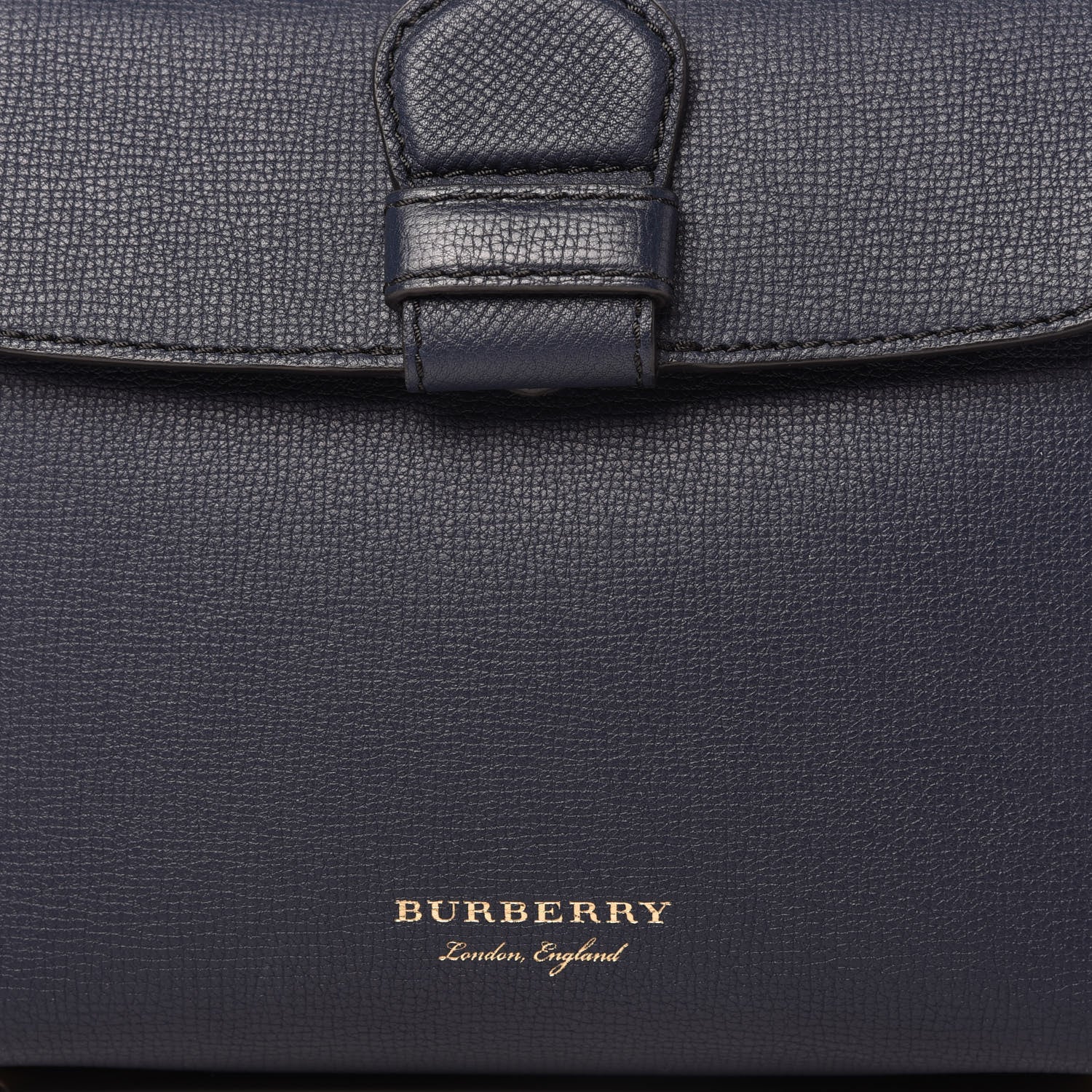 Burberry Derby Calfskin House Check Small Camberley Ink Blue 10 of 10