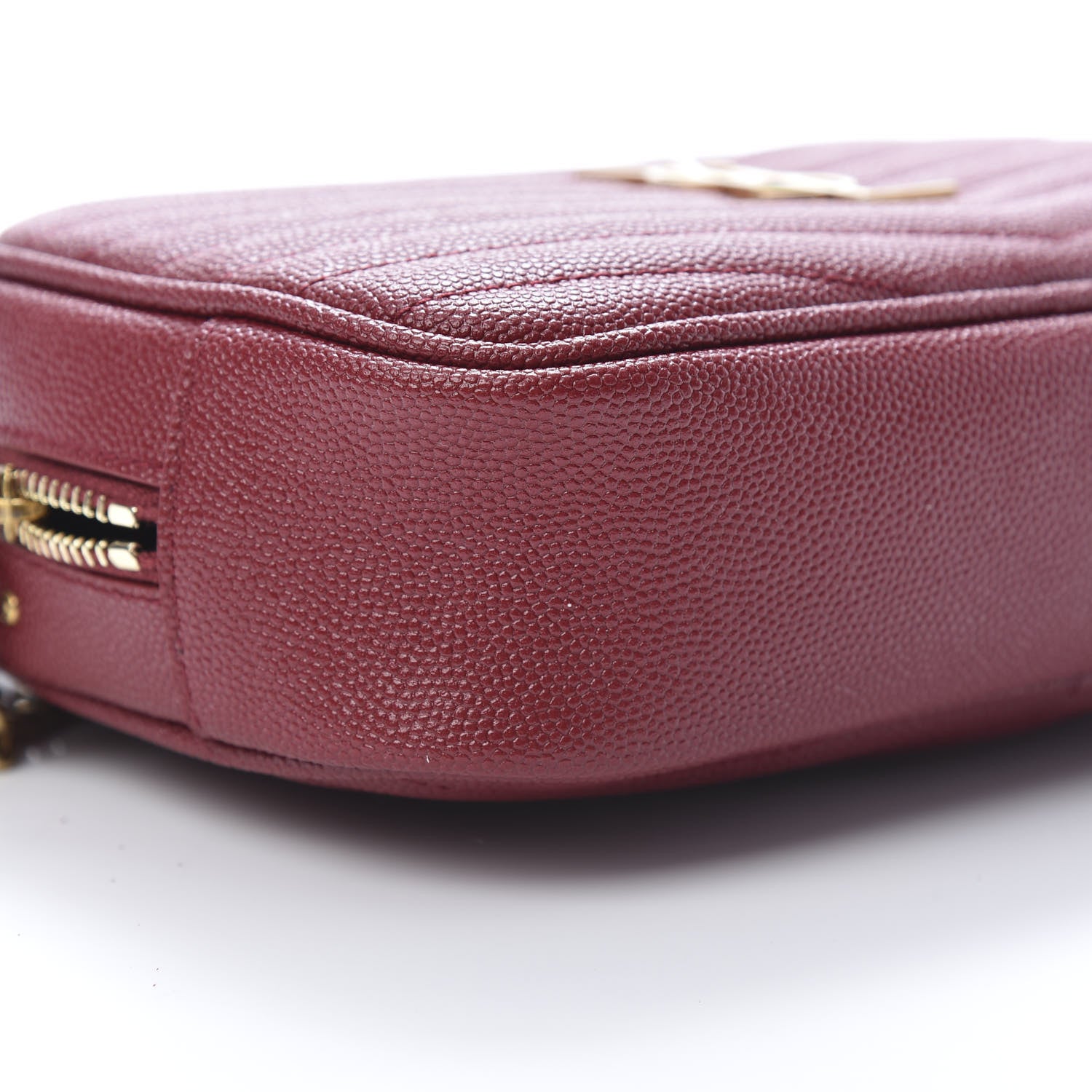 Saint Laurent Grain De Poudre Matelasse Monogram Mini Lou Camera Bag Opyum Red 9 of 13