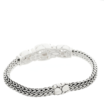 John Hardy Sterling Silver White Topaz Quartz Three Station Kali Classic Chain Bracelet 2 of 4