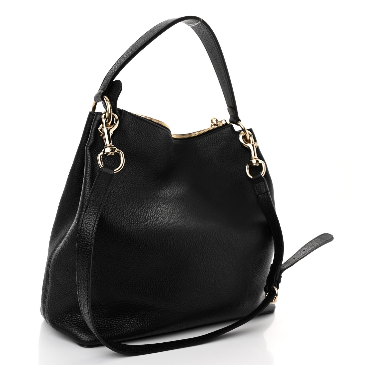 Gucci Pebbled Calfskin Large Soho Hobo Black 3 of 9
