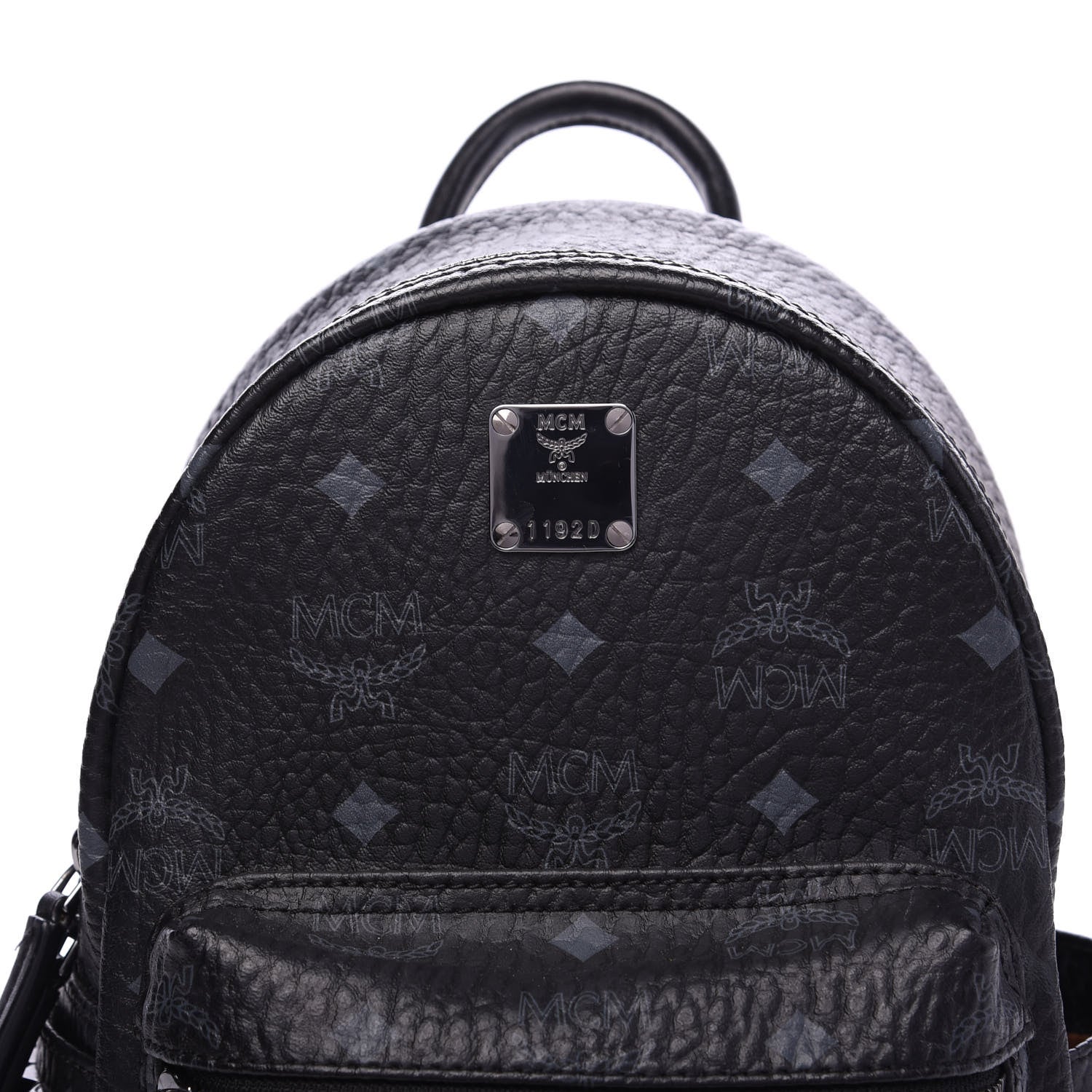 MCM Visetos Side Stud Mini Stark Backpack Black 6 of 8