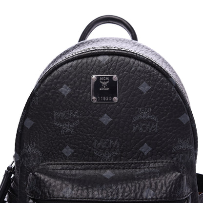MCM Visetos Side Stud Mini Stark Backpack Black 6 of 8