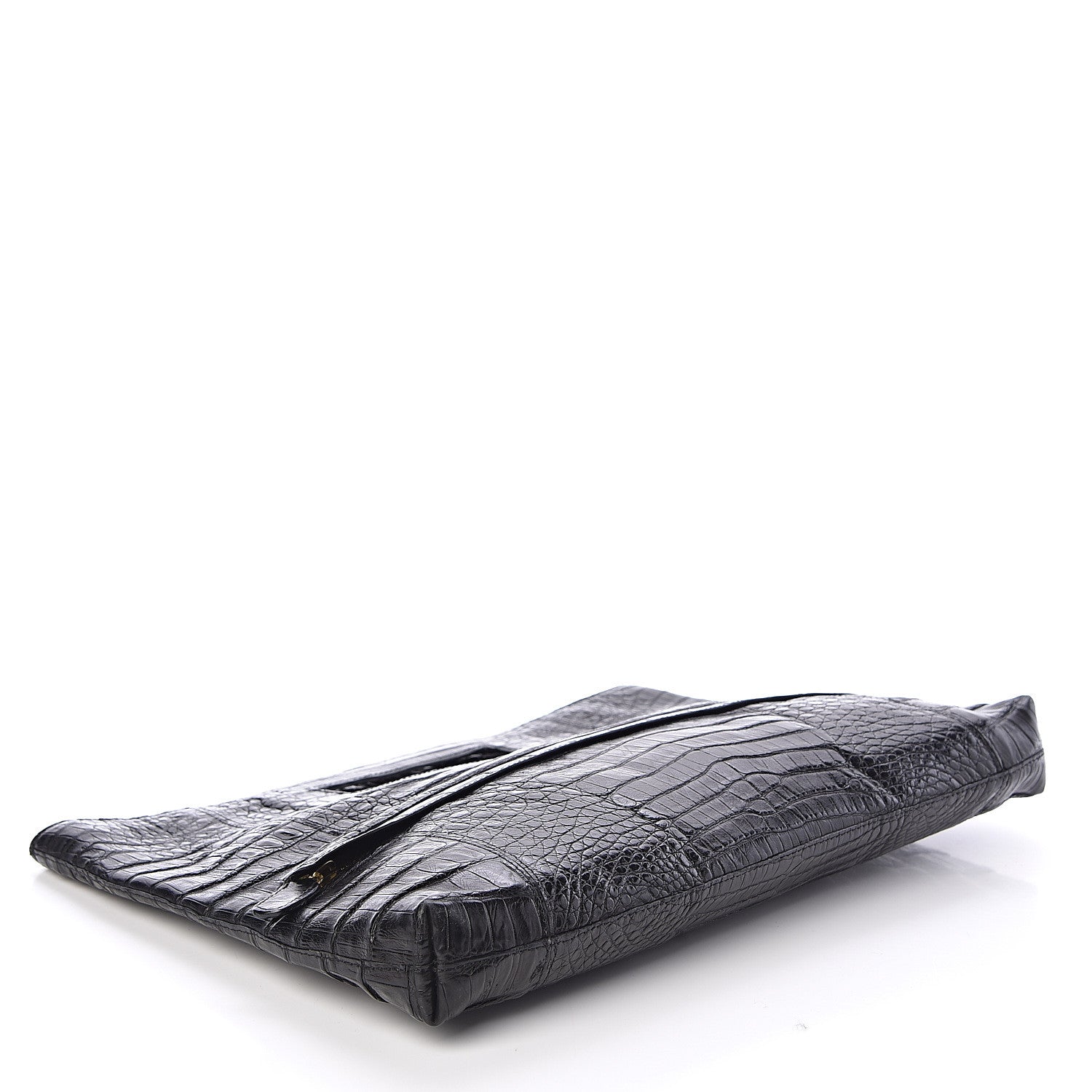 Nancy Gonzalez Crocodile Envelope Convertible Clutch Black 4 of 7