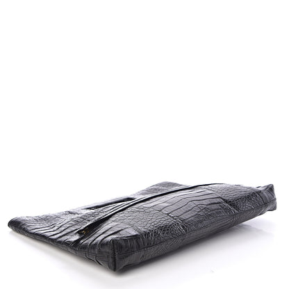 Nancy Gonzalez Crocodile Envelope Convertible Clutch Black 4 of 7