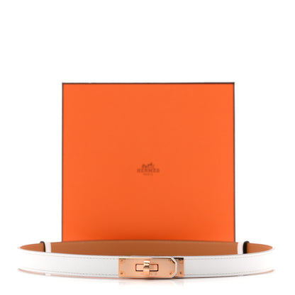 Hermes Epsom Kelly Belt White 4 of 4